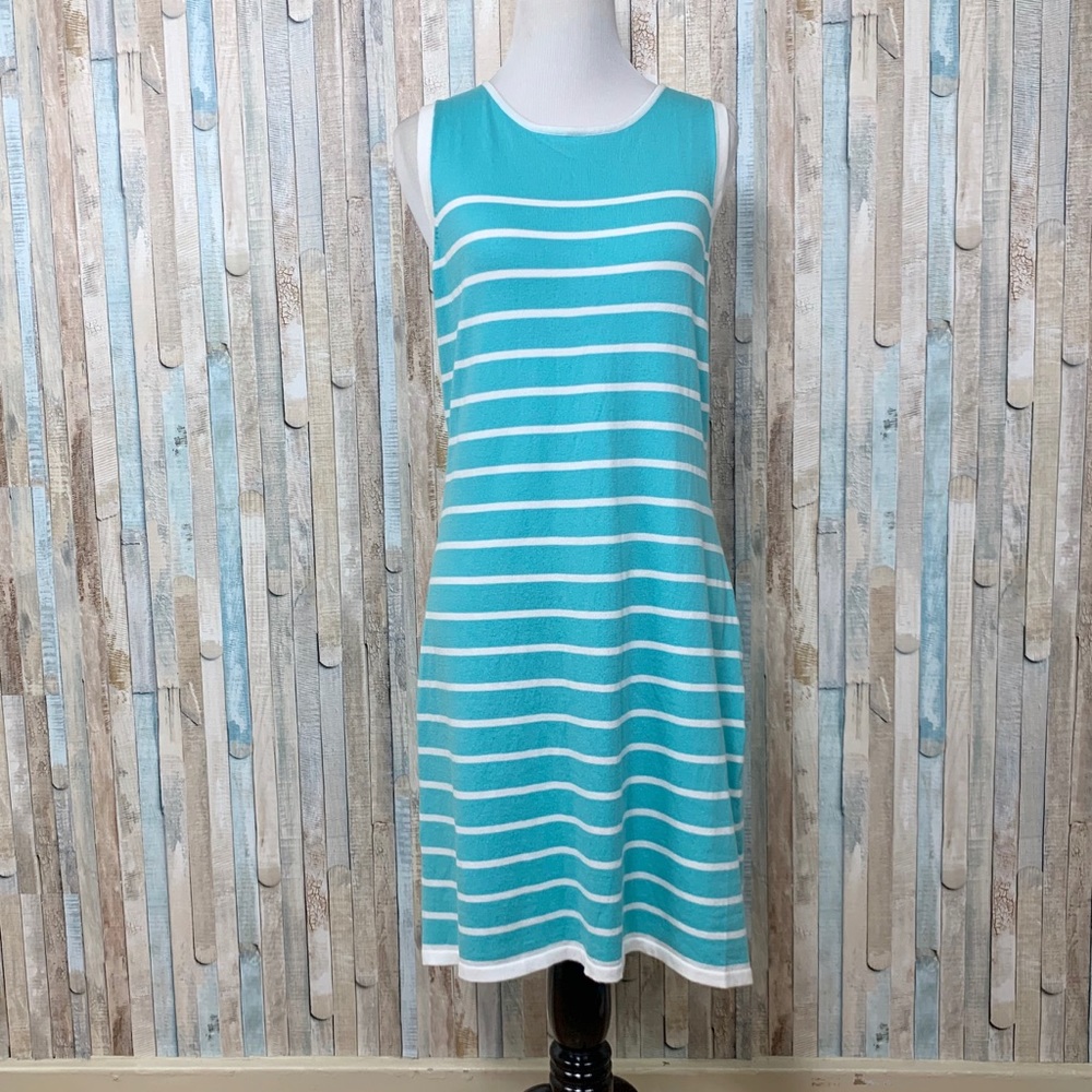 New Sail to Sable S Striped Knit Tank Shift Dress